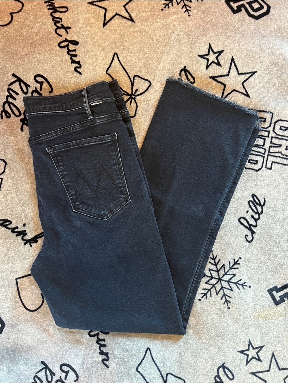 MOTHER Straight-Leg, Hustler ankle fray size women’s 34